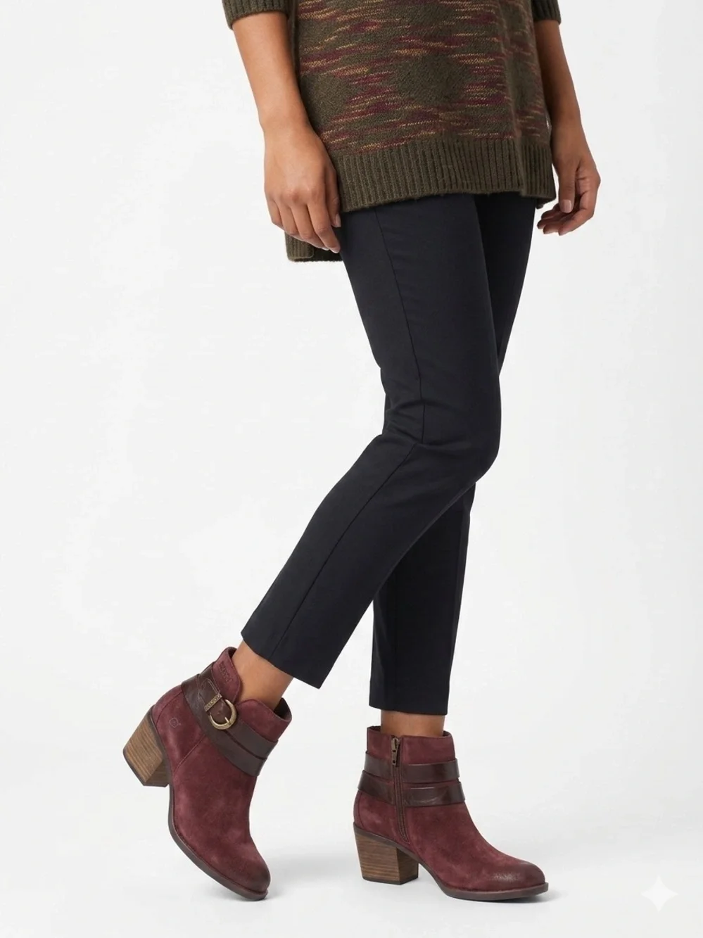 b.o.c. Payton Bootie In Dark Red Distressed